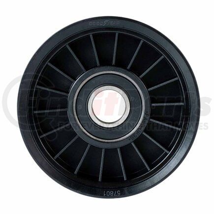 57801 by GOODYEAR BELTS - Accessory Drive Belt Idler Pulley - FEAD Pulley, 3.54 in. Outside Diameter, Steel