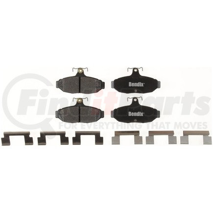 D347 by BENDIX - CQ Ceramic Brake Disc Pad Set, Rear