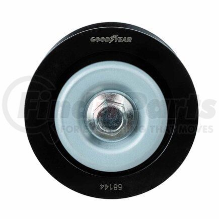 58144 by GOODYEAR BELTS - Accessory Drive Belt Idler Pulley - FEAD Pulley, 2.91 in. Outside Diameter, Steel