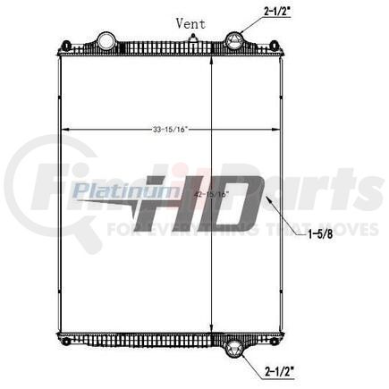 HDC011286PA by PETERBILT - 2022-2024 Kenworth T680, Peterbilt 579 Plastic / Aluminum RadiatorDesign Style	Plastic / AluminumHeight	42 15/16Width	33 15/16Depth	1 5/8Inlet	2 1/2 connectionOutlet	2 1/2 connectionEngine Oil Cooler	NoTrans Oil Cooler	NoMake	Kenworth, P