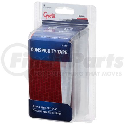 406505 by GROTE - Conspicuity Tape, 2" x 18" (5) Strips