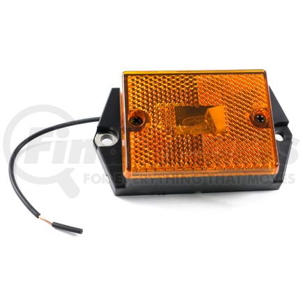Grote 46393 Side Marker Light CLR/MKR,YEL,RECT,1 BULB,BUILT IN RFLCTR
