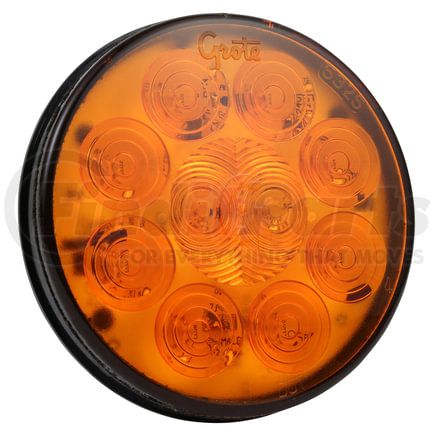 52093 by GROTE - SuperNova LED Stop Tail Turn Light - Yellow, 4", 10 Diode, Grommet, Male Pin, 24V
