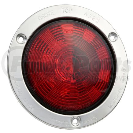 54492 by GROTE - SuperNova NexGen LED Stop Tail Turn Light - 4", Stainless Steel Flange, Male Pin