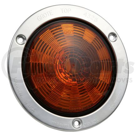 54493 by GROTE - SuperNova(R) 4" NexGenTM LED Stop Tail Turn Lights, Stainless Steel Flange, Auxiliary, Male Pin