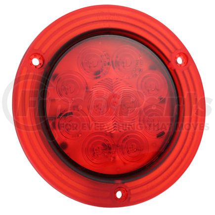 54622 by GROTE - SuperNova LED Stop Tail Turn Light - Red, 4", 10 Diode, Integrated Flange, Male Pin