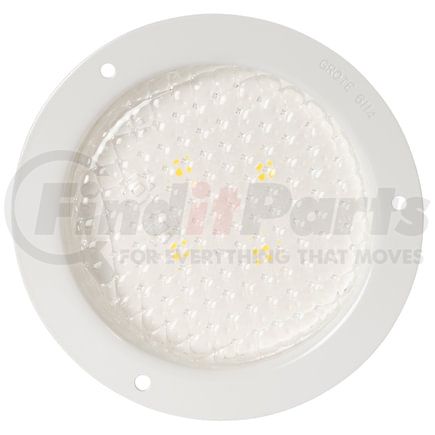 61141 by GROTE - 4" Round Flange Mount LED Dome Lights, White