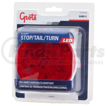 G40025 by GROTE - STT LAMP, RED, 4" HICOUNTTMLED/FMLE PIN