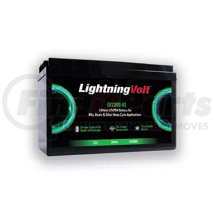 LV1300-R1-T by ROADWARRIOR - Trolling, Fishing, Marine Lithium Battery LFP