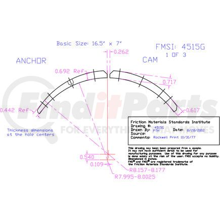 EXP4515GD-S43 by ABEX - Drum Brake Shoe Lining