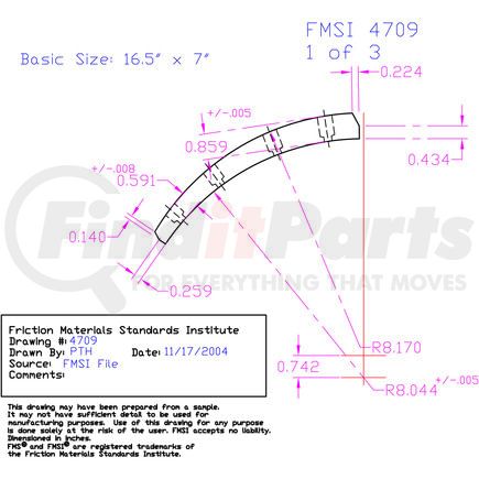 SDA4709D-B47 by ABEX - Drum Brake Shoe Lining