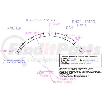 ANP4515GD-B70 by ABEX - Drum Brake Shoe Lining