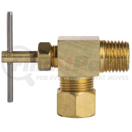 3069-4A by TECTRAN - Shut-Off Valve - Brass, 1/4 in. Tube, 90 deg. Compression to Male Pipe