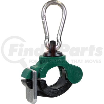 360125ST by TECTRAN - 1.25" ID Multi-Purpose TEC-360 Clamp with Stainless Steel Clip, Green, 360-Deg Swivel