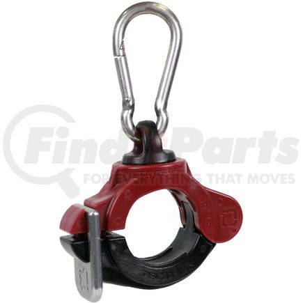 360150ST by TECTRAN - 1.5" ID Multi-Purpose TEC-360 Clamp with Stainless Steel Clip, Maroon, 360-Deg Swivel