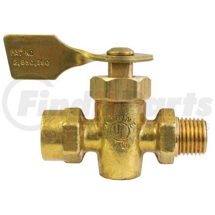 5120-B by TECTRAN - Air Brake Air Shut-Off Petcock - Brass, 1/4 in. Male Pipe, Marine Shut-Off To Female Pipe