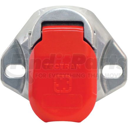 670-12 by TECTRAN - Trailer Wiring Plug - Single Pole, Heavy Duty, Die-Cast Housing, with Red Door