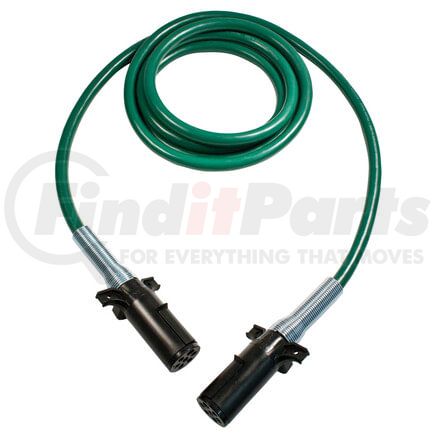 Tectran 7AAB102PG Trailer Power Cable 10 ft. Green ARTICFLEX™ 7-Way ABS Duty Straight Cable with Spring Guards and Poly Plug