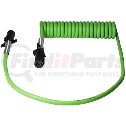 7ATG542MV by TECTRAN - Trailer Power Cable - 15 ft., 7-Way, V-Line, Powercoil, ABS, Light Green