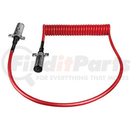 7BTG524MW by TECTRAN - Trailer Power Cable - 15 ft., Powercoil, 4 Gauge, Red, Single Pole, with WeatherSeal