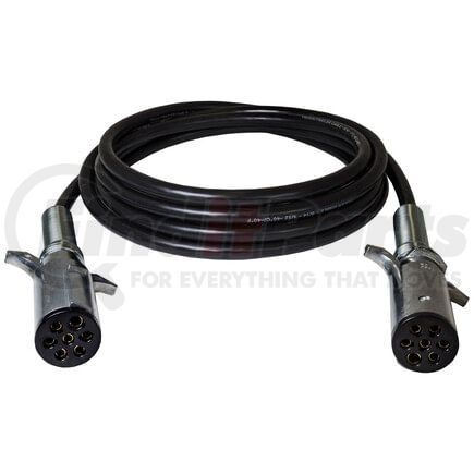 7MAB122MV by TECTRAN - Trailer Power Cable - 12 ft., 7-Way, V-Line, Straight, Light Duty, Black