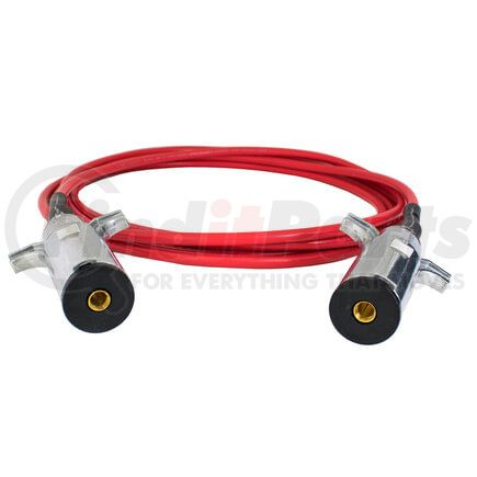 7S122MW by TECTRAN - Trailer Power Cable - 12 ft., Single Pole, Straight, 4 Gauge, Red, with WeatherSeal