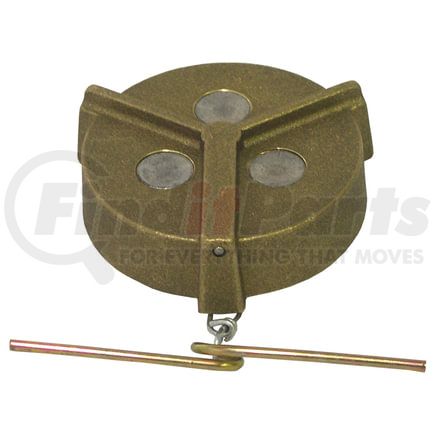 9114 by TECTRAN - Fuel Tank Cap - Brass, 2 in. dia., Non-Locking, Vented, Female Thread