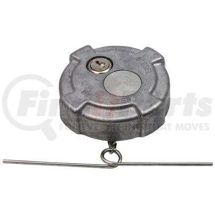 9121L by TECTRAN - Fuel Tank Cap - Aluminum, 3-1/2 in. dia., Locking, Vented, Female Thread