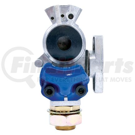 9211 by TECTRAN - Knob Style Blue Service Shutoff Gladhand with Bulkhead Fitting, 3/8" FNPT