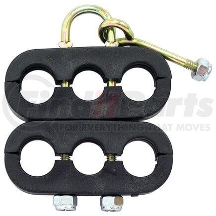 94-0006 by TECTRAN - 6-Hole Beefy Clamp, with U-Bolt and Eye Bolt, Holds (4) Air Lines and (2) Power Lines