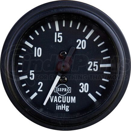 95-2400 by TECTRAN - Vacuum Gauge - Black Bezel, 2-30 inHg, White Pointer