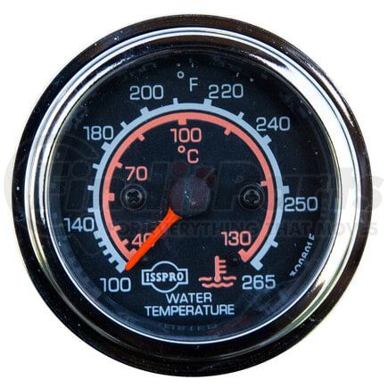 95-2485 by TECTRAN - Water Temperature Gauge - Chrome, 100-265 deg. F / 40-130 deg. C, 48 in. Capillary