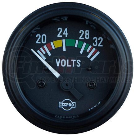 95-2696 by TECTRAN - Voltmeter Gauge - Black Bezel, 24 VDC/20-32 VDC, Electrical