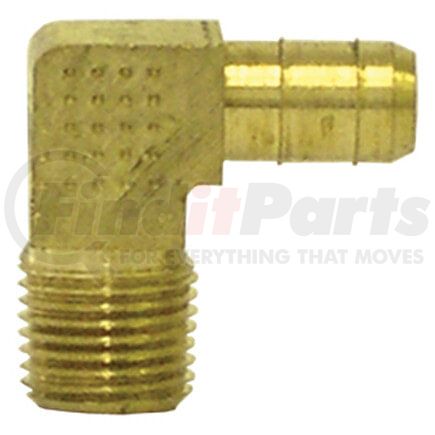 969-4A by TECTRAN - Air Tool Hose Barb - Brass, 0.170 in. Tube I.D, 1/4 in. Tube O.D, Elbow Tube to Male Pipe