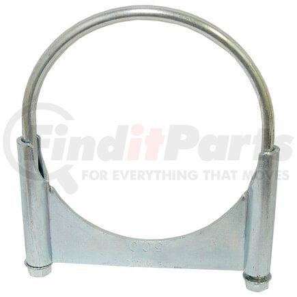 MUC35G by TECTRAN - Exhaust Muffler Clamp - 3-1/2 in. O.D, Zinc Plated, Guillotine Type, with U-Bolt and Band