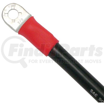 SH16-056R by TECTRAN - Heat Shrink Tubing - 2-4/0 Gauge, Red, 6 inches, Heavy Wall