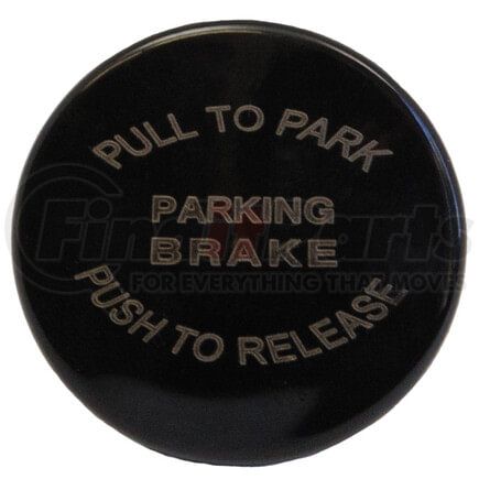 TV240302 by TECTRAN - Trailer Air Brake Air Supply Knob - Black, Round, 3/8 in. Shaft, for Parking Brake