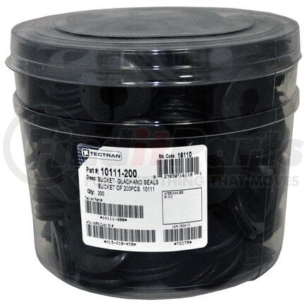 10111-200 by TECTRAN - Air Brake Gladhand Seal - Black, Rubber, Surface Sealing Type