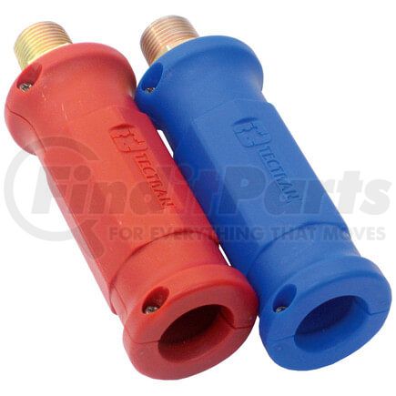 1011G by TECTRAN - Air Brake Gladhand Handle Grip - Tec-Grip, Red and Blue, Tapered Rubberized