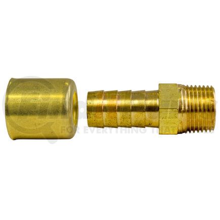 1109 by TECTRAN - Air Brake Air Line Fitting - 3/8 in. I.D Hose, 1/4-18 in. Thread, 1/4 in. Cap, Crimp-On