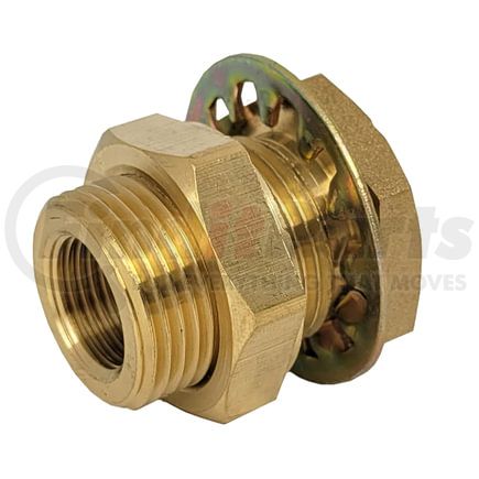 114-22 by TECTRAN - Air Brake Frame Coupling - Brass, 1.5 in. Long, 1/8-27 in. Female, 1/8-27 in. Female