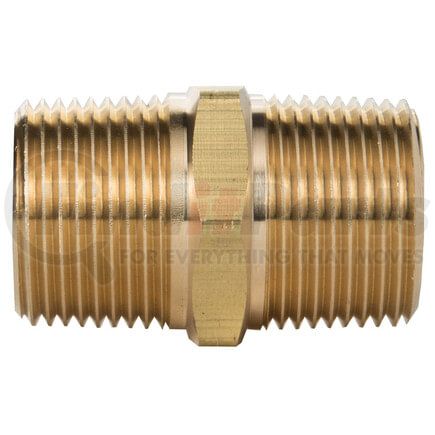 122-A by TECTRAN - Air Brake Pipe Nipple - Brass, 1/8 inches Pipe Thread, Hex