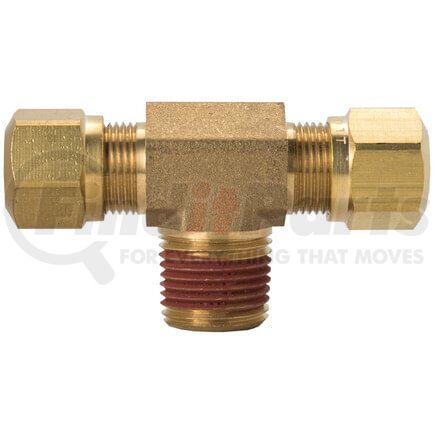 1372-10D by TECTRAN - Air Brake Air Line Thread Branch Tee - Brass, 5/8 in. Tube, 1/2 in. Thread, Male