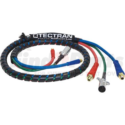 13A0801 by TECTRAN - Air Brake Hose and Power Cable Assembly - 8 ft., Red and Blue, 3-in-1 AirPower Lines