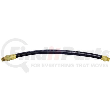 16116 by TECTRAN - Air Brake Hose Assembly - 16 in., 3/8 in. Hose I.D, 1/4 in. Fixed x 1/4 in. Swivel Ends