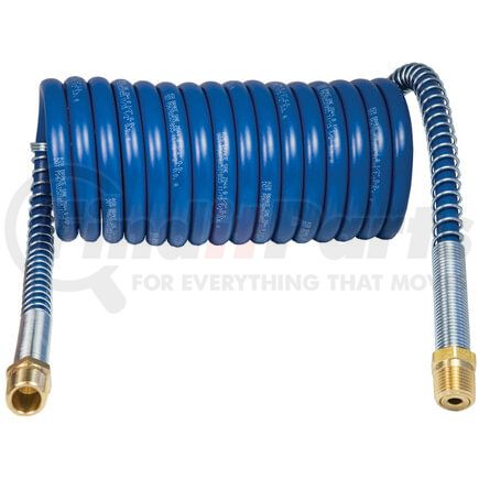 16208B by TECTRAN - Industry Grade Blue Aircoil, 8 ft., Nylon, with Brass LIFESwivel Fittings