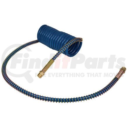 1621540BV by TECTRAN - 1/2" V-Line Blue Aircoil with Spring Guards, 1/2 in. Tube OD, 15 ft. Long, 40" Leads