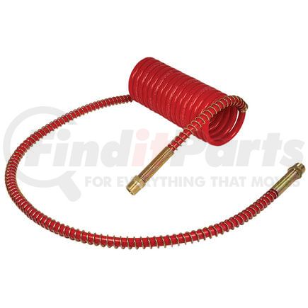 1621540RV by TECTRAN - 1/2" V-Line Red Aircoil with Spring Guards, 1/2 in. Tube OD, 15 ft. Long, 40" Leads