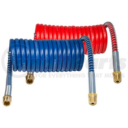 17208 by TECTRAN - Industry Grade Red and Blue Aircoil, 8 ft., 12" x 12" Leads, with Brass LIFESwivel Fittings