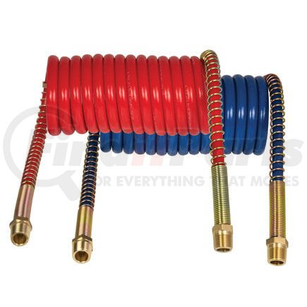 17212V by TECTRAN - 1/2" V-Line Red and Blue Aircoil Set with Spring Guards, 1/2 in. Tube OD, 12 ft. Long